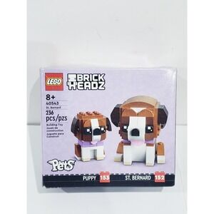 LEGO 40543 BRICKHEADZ: Saint Bernard Dog and Puppy New & Sealed